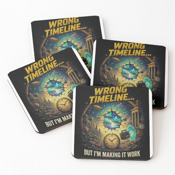 Item preview, Wrong Timeline But I’m Making It Work – Multiverse Glitch Existential Humor designed and sold by bluesirian22.
