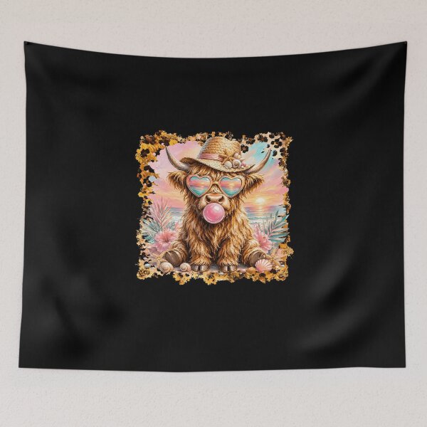 Item preview, Highland Cow Cute Cow Summer Beach Leopard designed and sold by KarimSoCute.