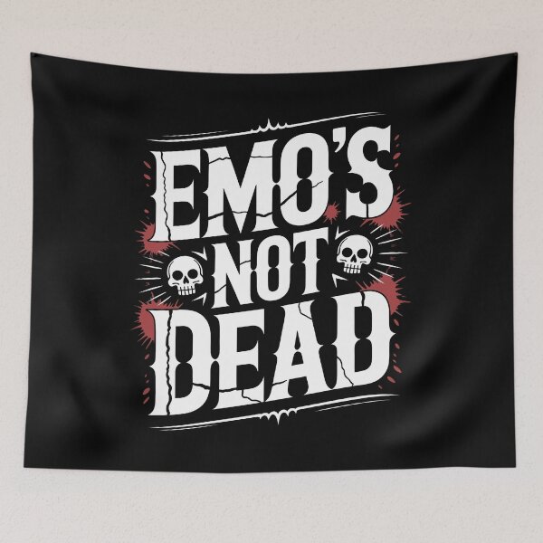 Item preview, Emo's Not Dead Emo Music Fan Gift Emo Revival Emo Culture designed and sold by Say It With Ink.