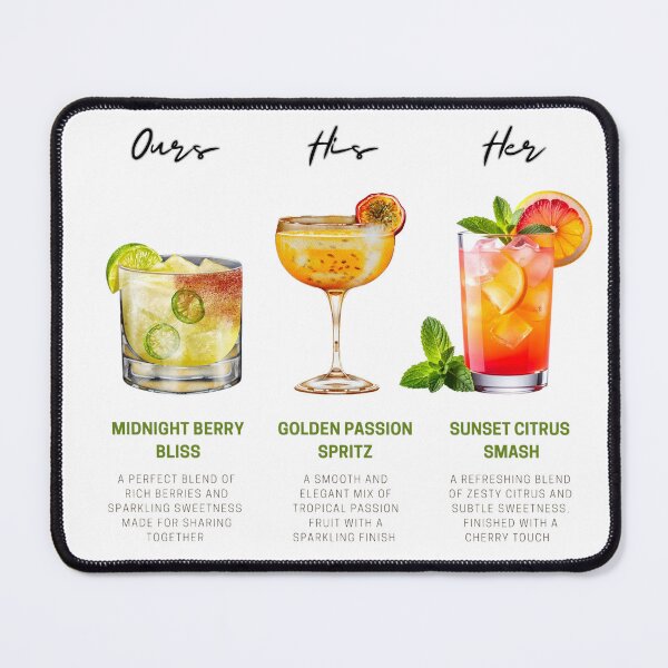 Item preview, Ours, His & Her – Watercolor Cocktail Collection designed and sold by Miho9999.