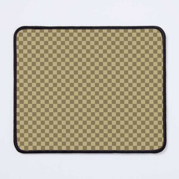 Item preview, Ecru & gold fusion small scale checkered designed and sold by Mint + Midnight.