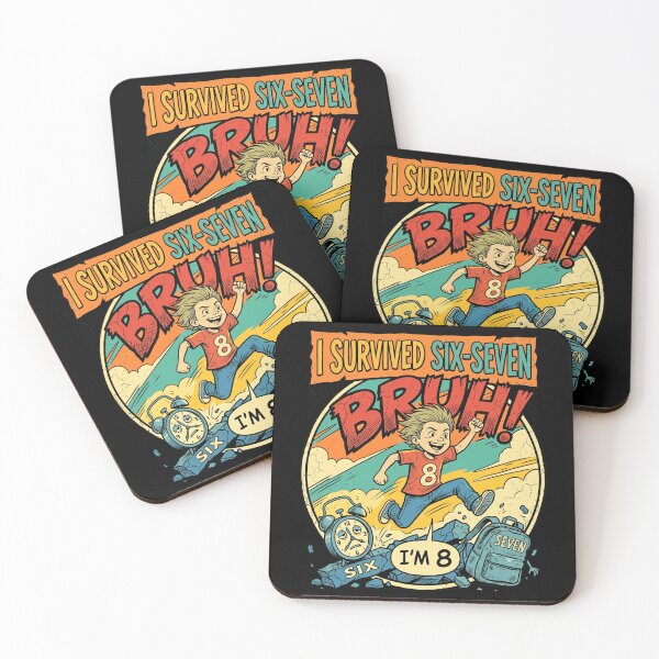 Item preview, I Survived Six Seven Bruh I'm 8 Funny 8th Birthday Boy Comic designed and sold by TopKult.