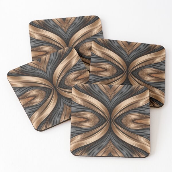 Item preview, Black × Gold Metallic Flow – Luxury Abstract Symmetry designed and sold by Bellassi.