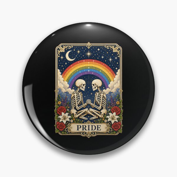 Item preview, LGBT Tarot Skeleton Couple LGBTQ Pride designed and sold by KarimSoCute.
