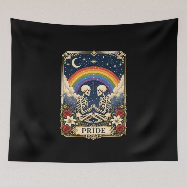 Item preview, LGBT Tarot Skeleton Couple LGBTQ Pride designed and sold by KarimSoCute.