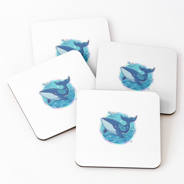 Item preview, Cute Ocean Whale Kawaii Sticker designed and sold by blossomfun.
