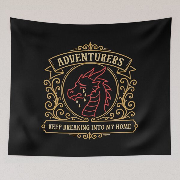 Item preview, Sad Dragon Adventurers Keep Breaking into my Home designed and sold by pixeptional.
