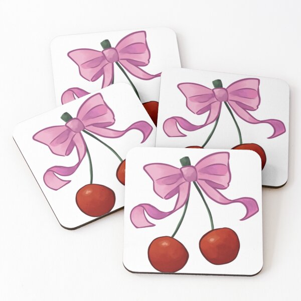 Item preview, Cute cherries with bow designed and sold by maevdraws.
