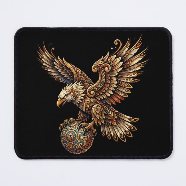Item preview, Golden Eagle — Ornamental Football Illustration Mandala Style designed and sold by David Mateo ArtWorks.