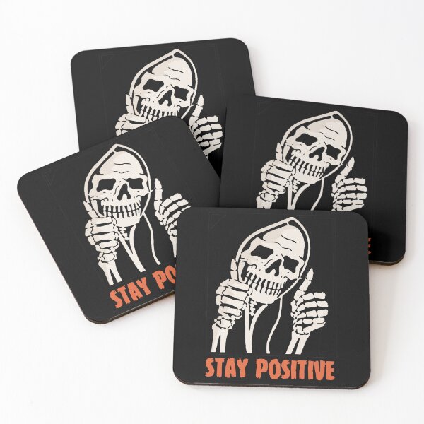Item preview, Stay Positive Funny Skeleton Goth Humor Sarcastic Emo Gift designed and sold by Say It With Ink.