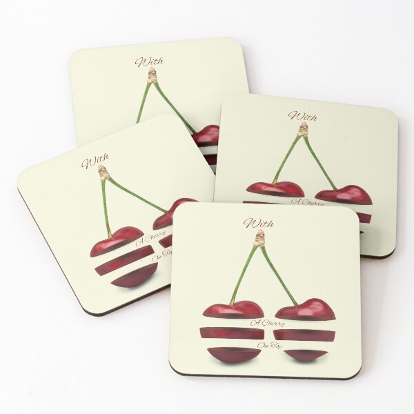 Item preview, Minimalist Sliced Cherry Art designed and sold by ShaderShirts.