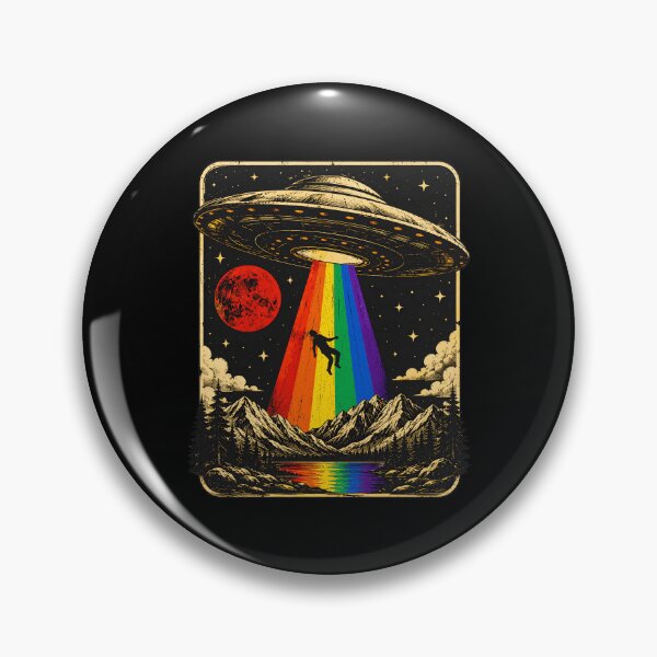 Item preview, UFO Alien Abduction Gay Pride Gaylien LGBT ET Space designed and sold by KarimSoCute.