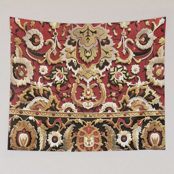 Item preview, Esfahan Persian Rug Fragment Print designed and sold by Vicky Brago-Mitchell®.