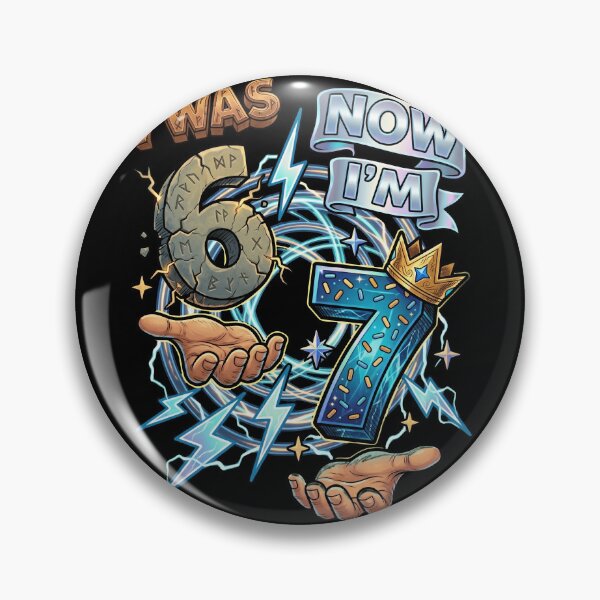 Item preview, I Was 6 Now I Am 7 Magical Level Up 7th Birthday Boy designed and sold by TopKult.