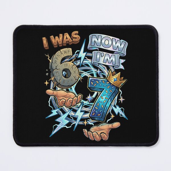 Item preview, I Was 6 Now I Am 7 Magical Level Up 7th Birthday Boy designed and sold by TopKult.