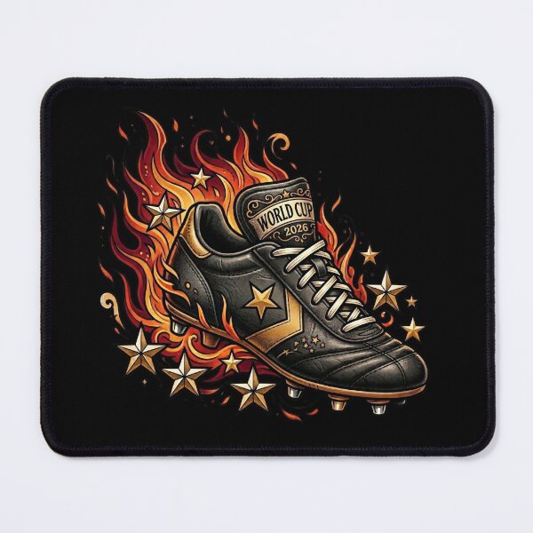 Item preview, Flaming Boot — Neo Traditional Football Illustration World Cup 2026 designed and sold by David Mateo ArtWorks.
