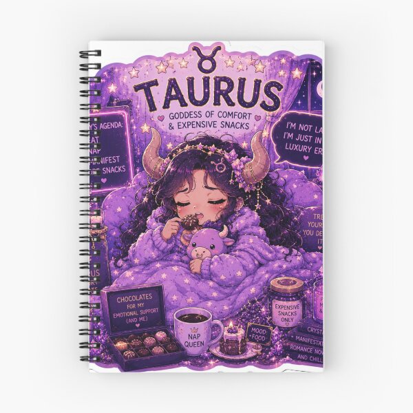 Item preview, Cozy Taurus Zodiac Sticker | Funny Astrology Comfort Lover Art designed and sold by MysticPurpleHue.