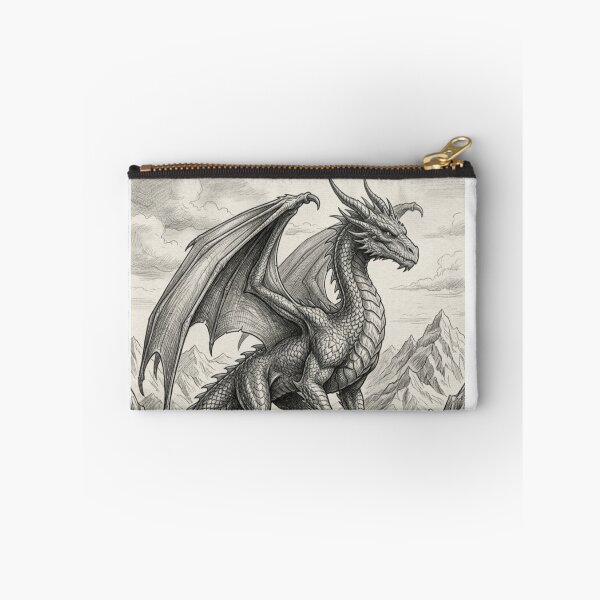 Item preview, Majestic dragon drawing designed and sold by Inkabbmate.