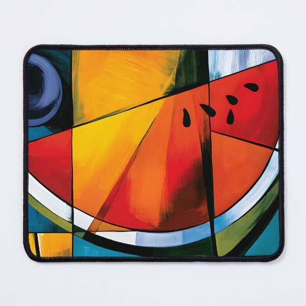 Item preview, Slices of Summer Geometry - Watermelon Reimagined Through Bold Color and Modern Abstract Design designed and sold by OlfactoART Studio.