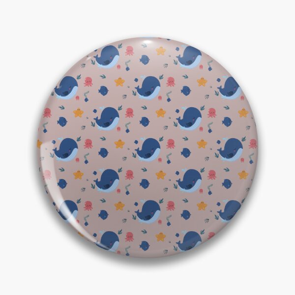 Item preview, Copy of  Cute Ocean Friends Pattern – Whales Jellyfish Stars Kids Design designed and sold by 555Design.