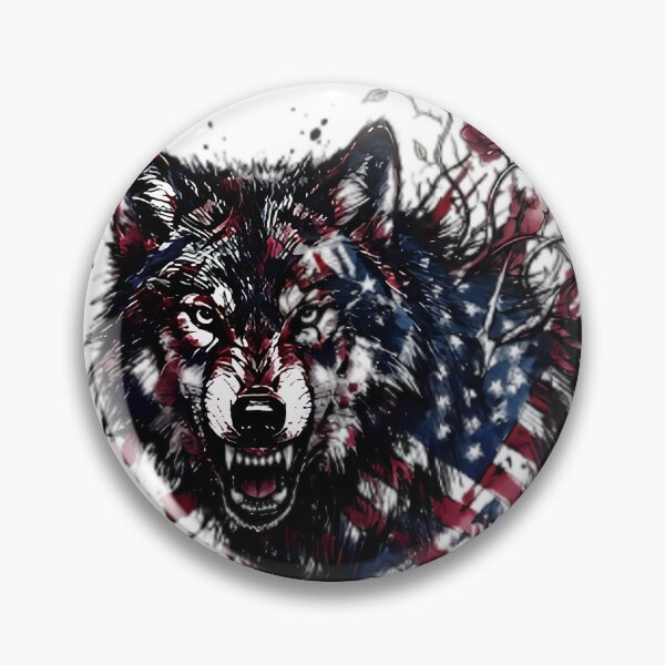 Item preview, Savage Liberty Growling Wolf Distressed American Flag designed and sold by IronDissident.