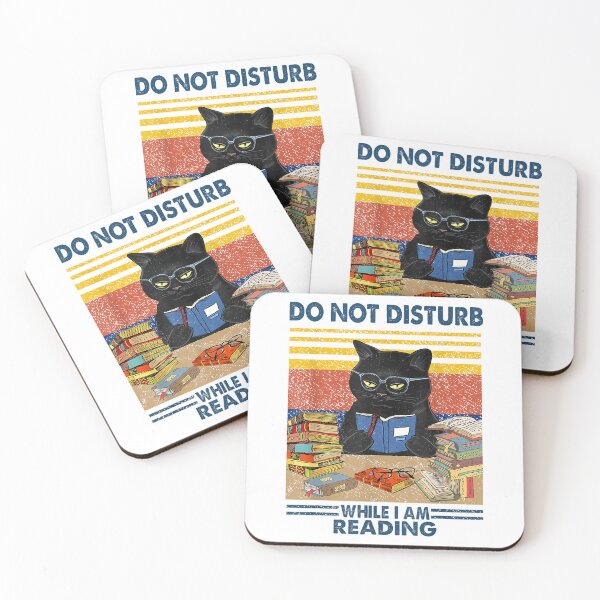 Item preview, Do Not Disturb When I'm Reading A Book Black Glassed Cat T-Shirt designed and sold by rawr00.
