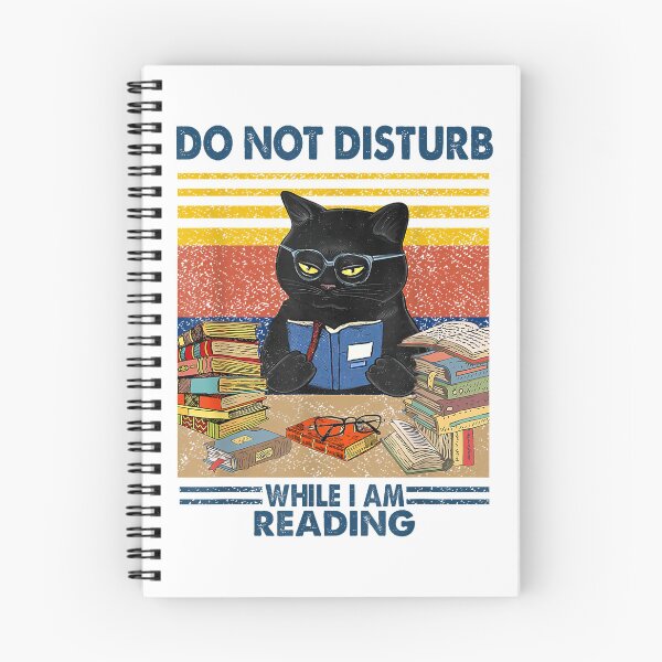 Item preview, Do Not Disturb When I'm Reading A Book Black Glassed Cat T-Shirt designed and sold by rawr00.