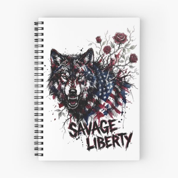 Item preview, Savage Liberty Growling Wolf Distressed American Flag designed and sold by IronDissident.