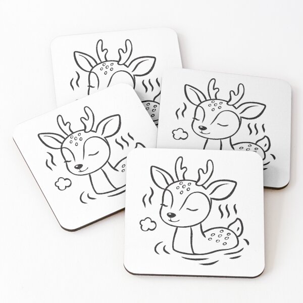Item preview, Cute Little Deer in a Japanese Onsen designed and sold by Milovidova.