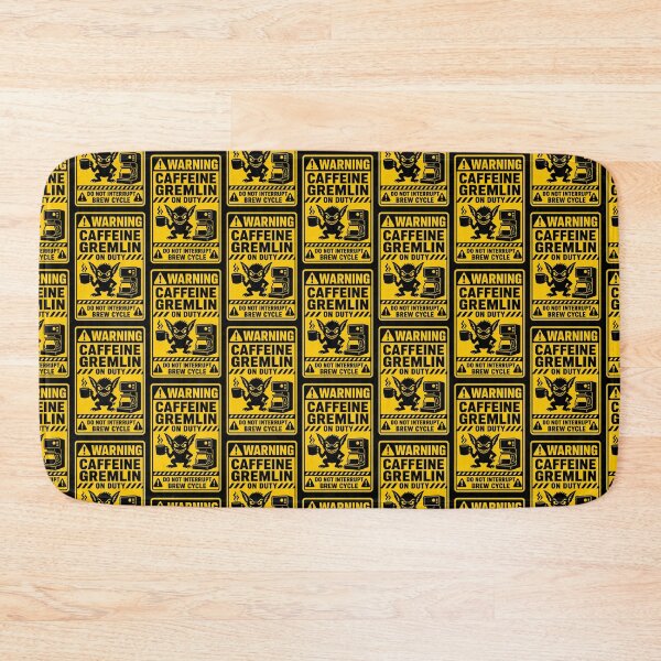 Item preview, WARNING CAFFEINE GREMLIN ON DUTY Machine Warning Label designed and sold by Zamoar.