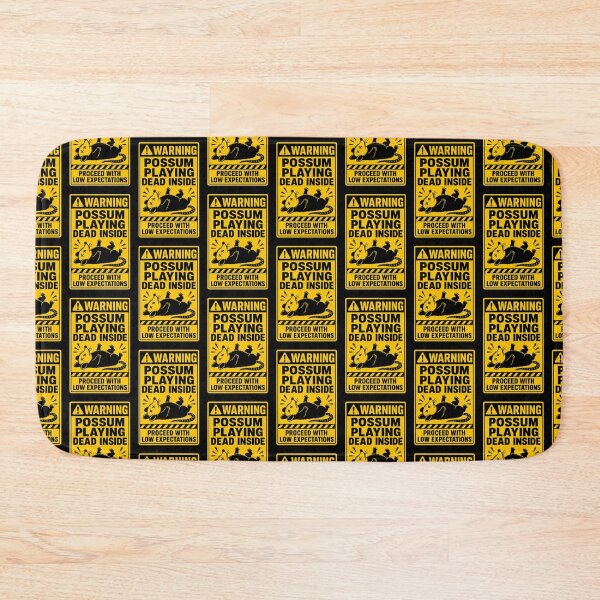 Item preview, WARNING POSSUM PLAYING DEAD INSIDE Burnout Warning Sign designed and sold by Zamoar.