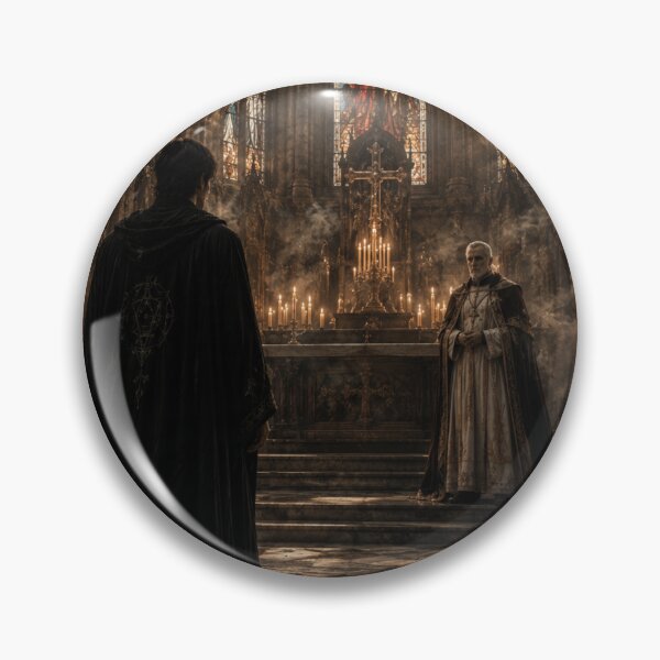 Item preview, Gothic Cathedral Fantasy Art Print | Dark Medieval Church and Mage Wall Art designed and sold by Element Horizon Studio.