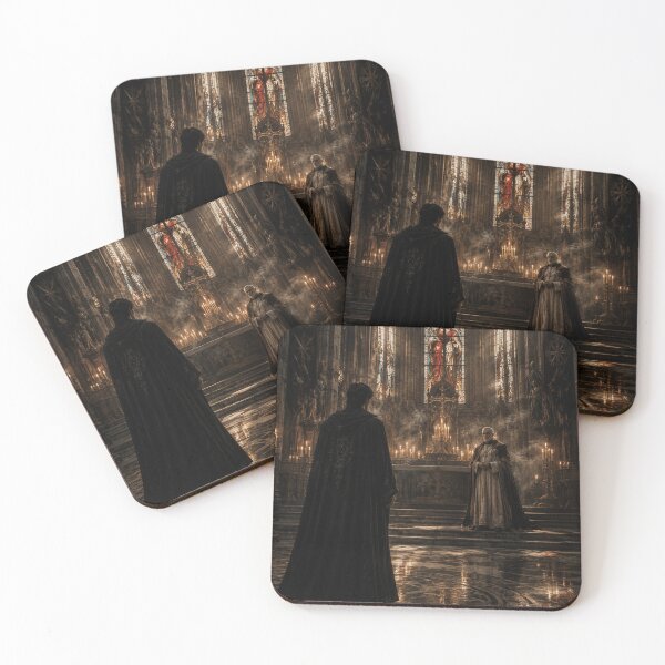 Item preview, Gothic Cathedral Fantasy Art Print | Dark Medieval Church and Mage Wall Art designed and sold by Element Horizon Studio.