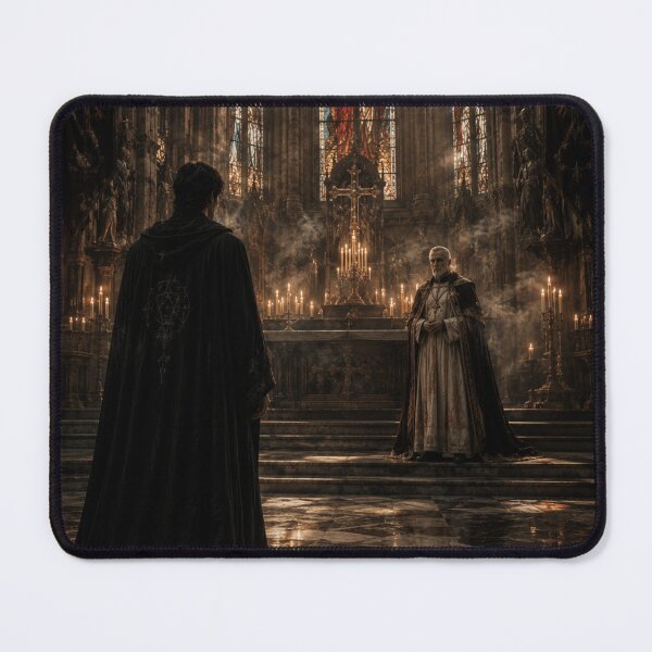 Item preview, Gothic Cathedral Fantasy Art Print | Dark Medieval Church and Mage Wall Art designed and sold by Element Horizon Studio.