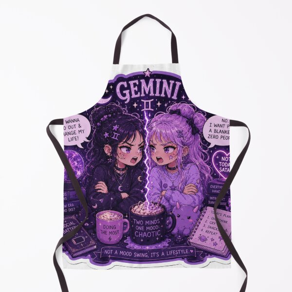 Item preview, Gemini Chaos Zodiac Sticker | Funny Twin Personality Astrology Art designed and sold by MysticPurpleHue.