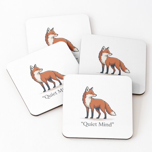 Item preview, Quiet Mind Minimalist Red Fox Portrait designed and sold by GiggleInkTees.