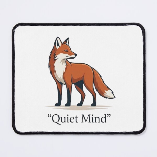 Item preview, Quiet Mind Minimalist Red Fox Portrait designed and sold by GiggleInkTees.