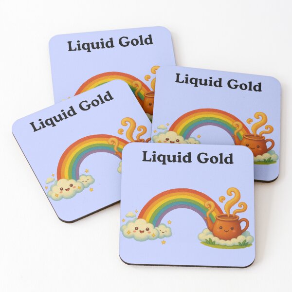 Item preview, Liquid Gold Funny Coffee Rainbow designed and sold by MadeInNapTime.