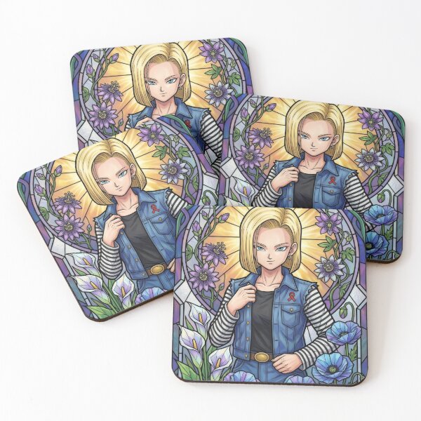 Item preview, Blonde Cyborg Stained Glass designed and sold by Thunderbelts.