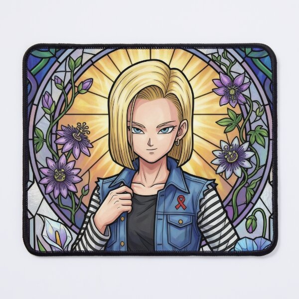 Item preview, Blonde Cyborg Stained Glass designed and sold by Thunderbelts.