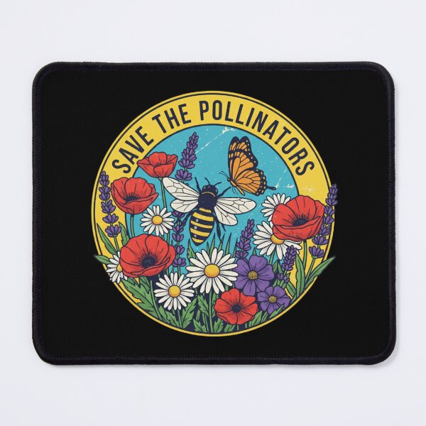 Item preview, Bee and Butterfly - Save the Pollinators designed and sold by PGRprint.