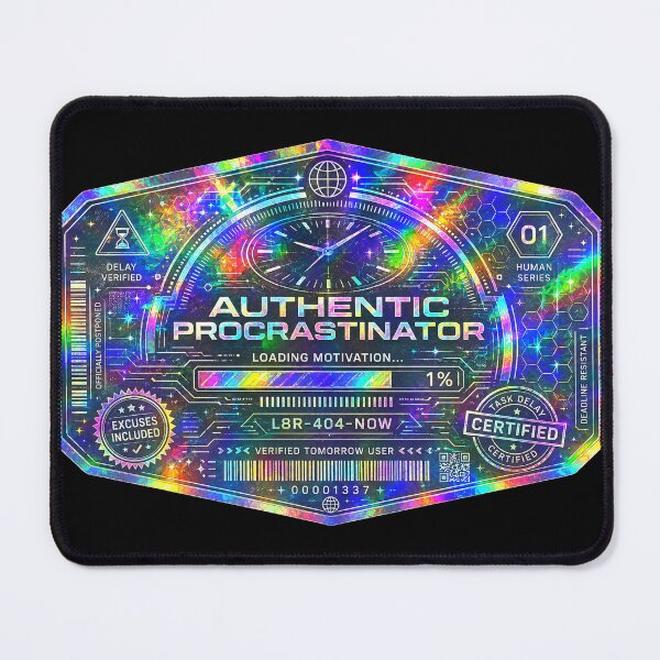 Item preview, Authentic Procrastinator Hologram Certificate designed and sold by Extravanganzza.