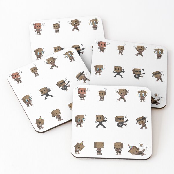 Item preview, Cute Box Head Character Sticker Pack Emojis designed and sold by RamyGallery.
