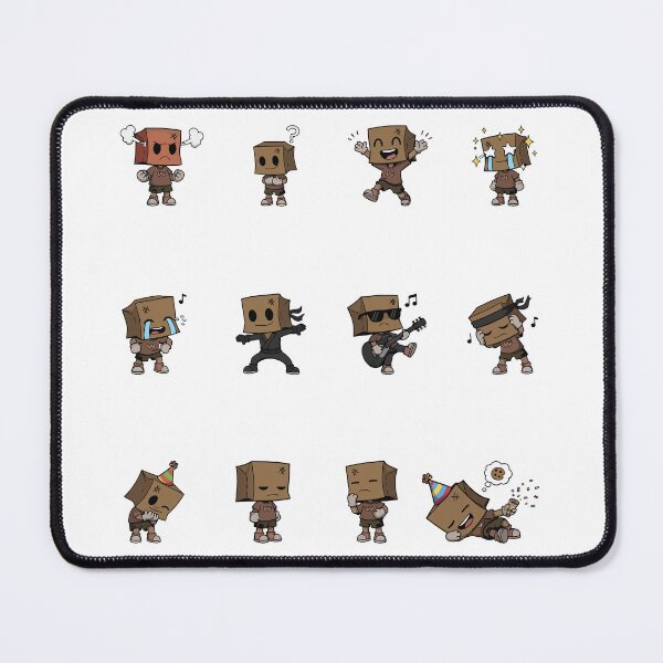 Item preview, Cute Box Head Character Sticker Pack Emojis designed and sold by RamyGallery.