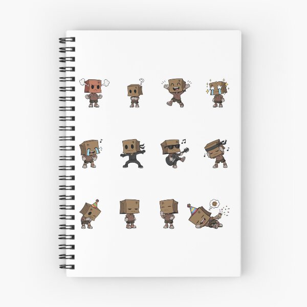 Item preview, Cute Box Head Character Sticker Pack Emojis designed and sold by RamyGallery.