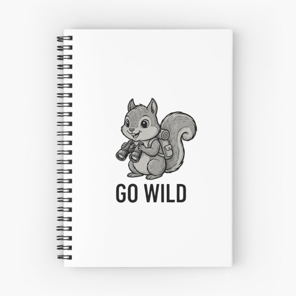 Item preview, Go Wild Retro Cute Hiking Squirrel designed and sold by GiggleInkTees.