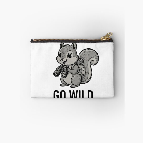 Item preview, Go Wild Retro Cute Hiking Squirrel designed and sold by GiggleInkTees.