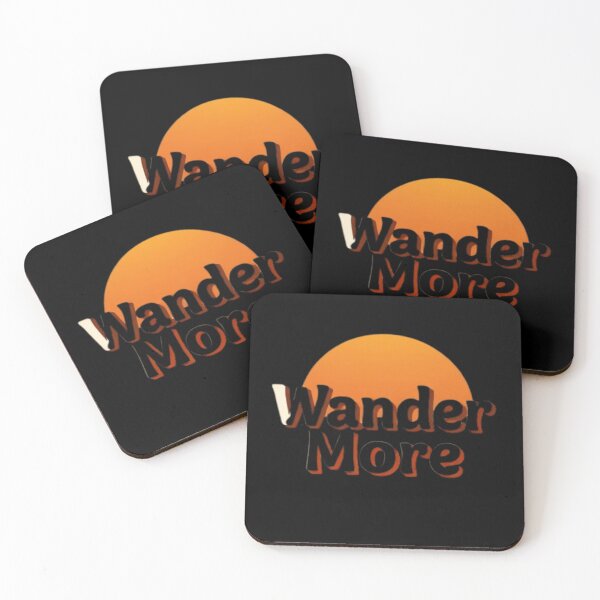 Item preview, Wander More Retro Sticker | Minimal Adventure Travel Aesthetic designed and sold by Shop9999.