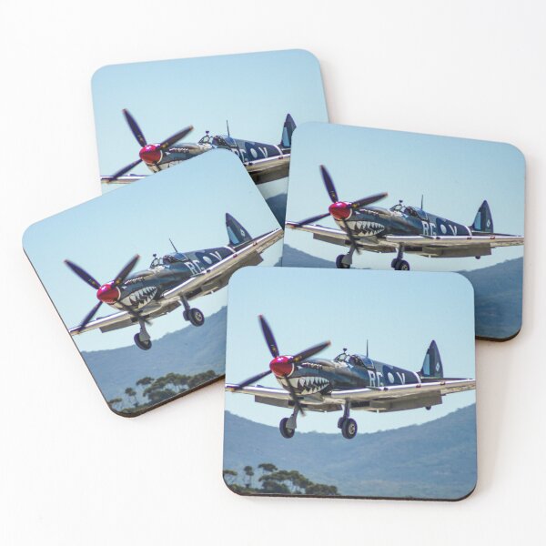 Item preview, RAAF Spitfire Mk VIII In Flight A58-758 – Flying WWII Warbird Art designed and sold by Ross.A.Campbell.