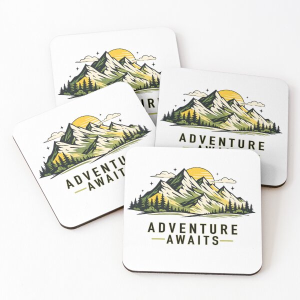 Item preview, Adventure Awaits Vintage Mountain Camping Hiking designed and sold by Mr Lee.